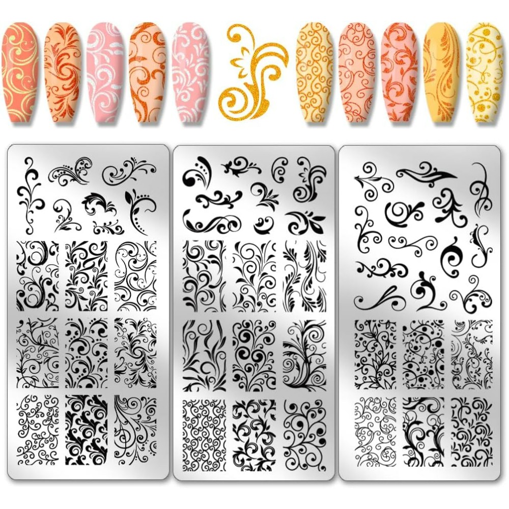 Nail Art Inspo - 3 stks Swirl Patroon Nail Art