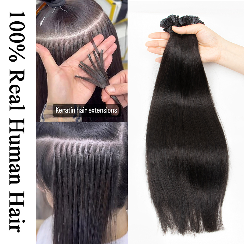 Nail Art Natural - VADES K Tip Hair Extensions Menselijk