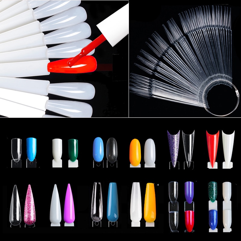 Nail Art Natural - Nail Display Sticks Clear Natuurlijke Kleuren