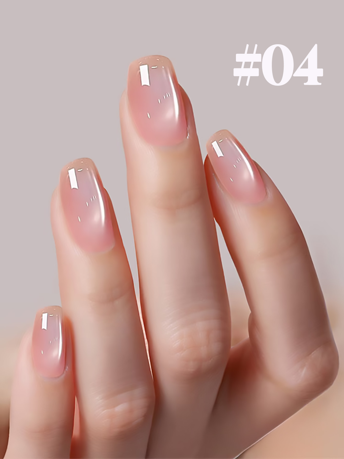 Nail Art Cat Eye Pink - 1-12pcs TC Zachte Verse Meisje Hart