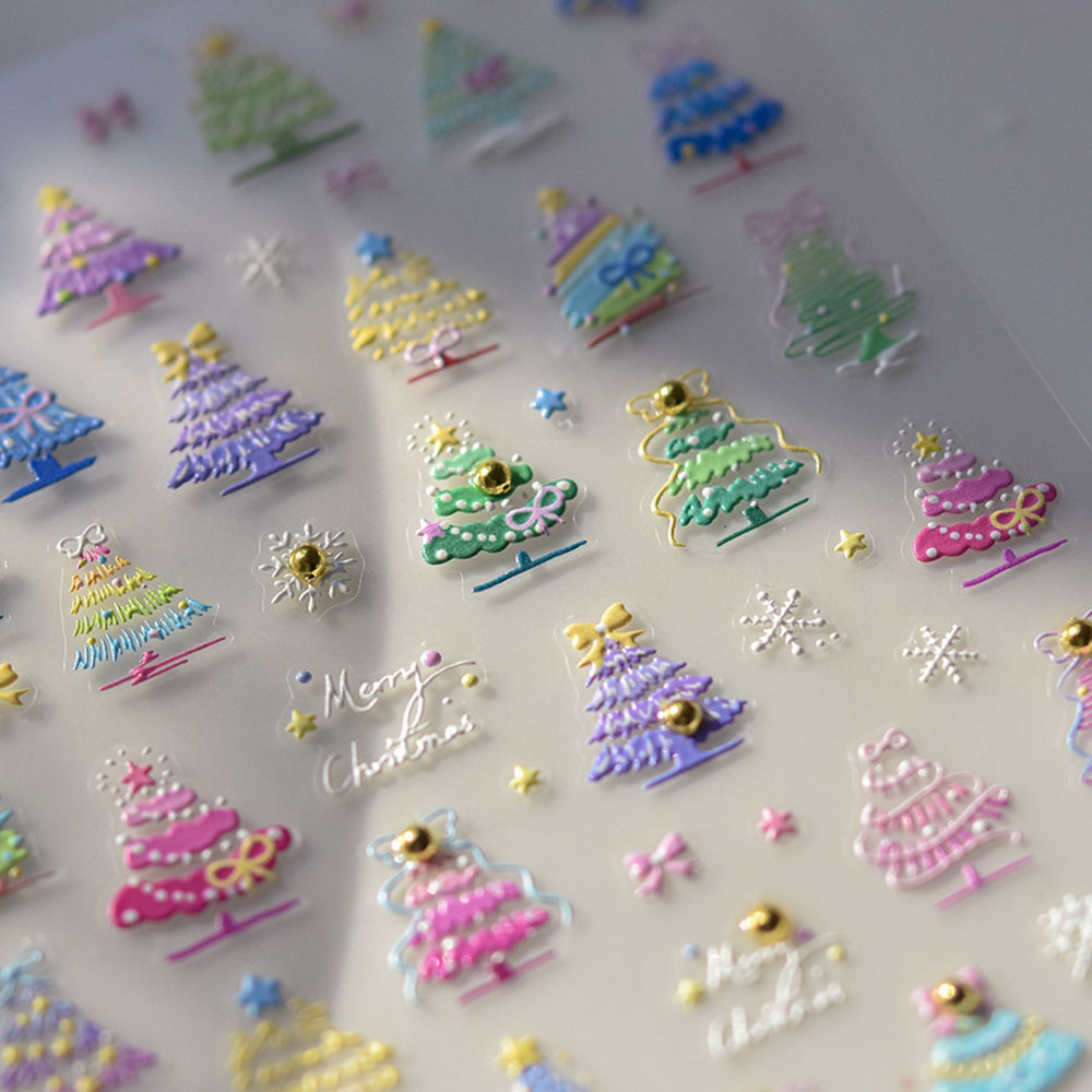 Nail Art Xmas Tree - Kerst Nail Art Stickers Decals 5D