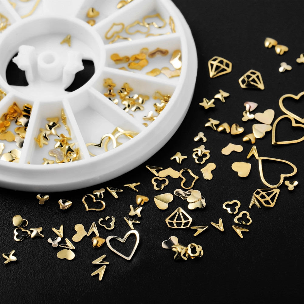 Nail Art Inspo - 1 doos goud nail art glitter