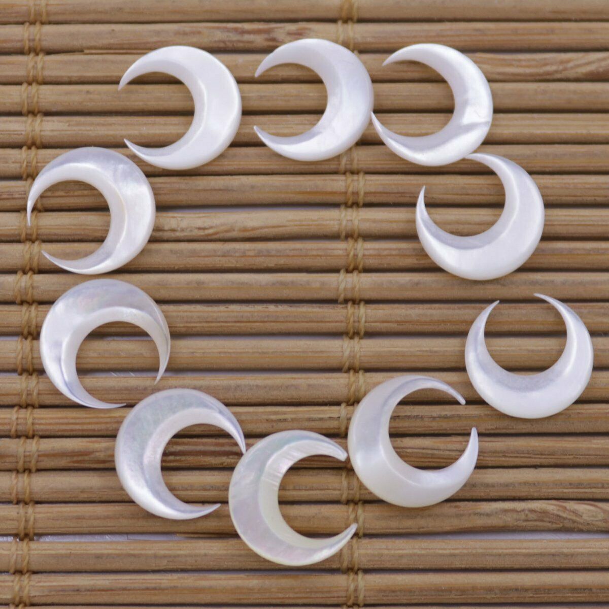 Nail Art Natural - 10 STUKS Nagel 3D Art Maanvorm