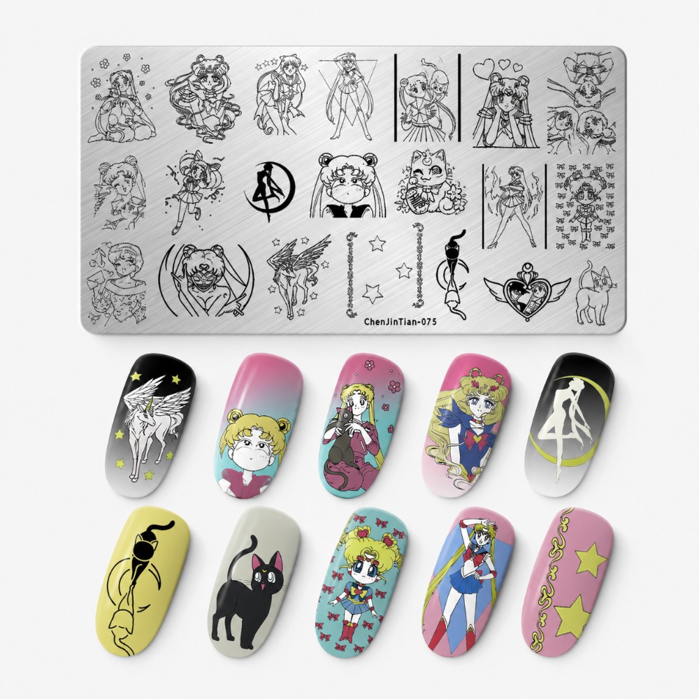 Sailor Moon Anime nagelstempel - Nail Art Inspo recensie en prijs