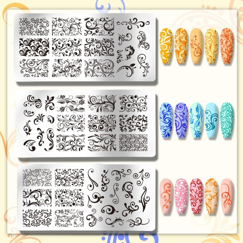 3 stks Swirl Patroon Nail Art  - Nail Art Inspo recensie en prijs