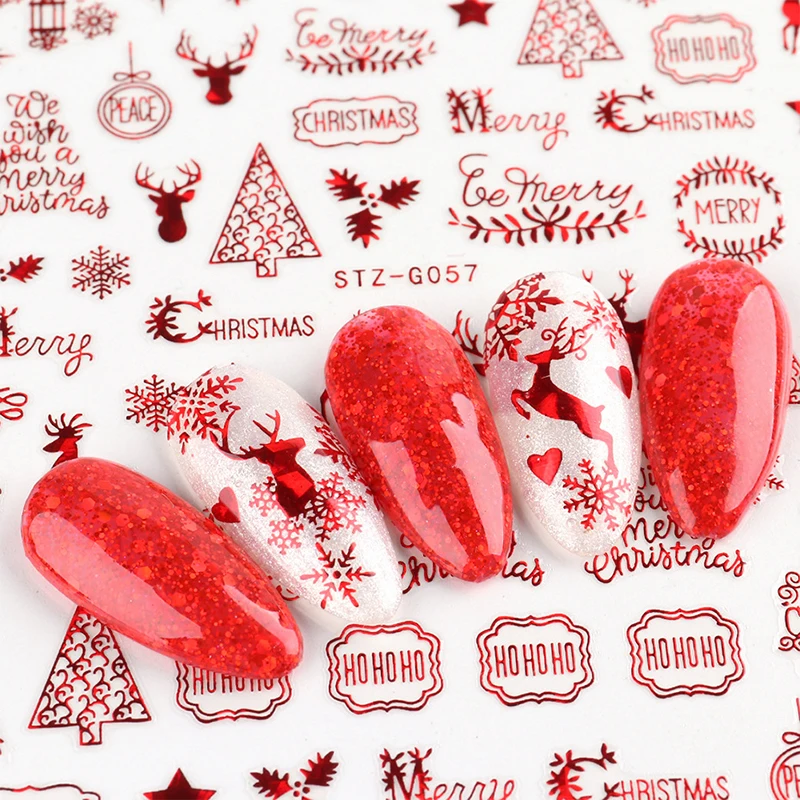 Kerst Nagels Accessoires Rood  - Nail Art Xmas Tree recensie en prijs