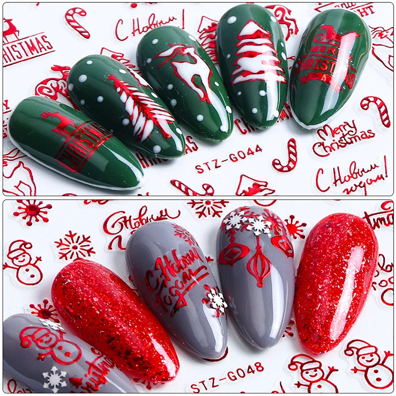 Kerst Nagels Accessoires Rood  - Nail Art Xmas Tree recensie en prijs
