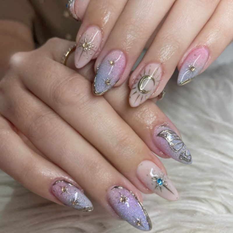24 stuks vergulde Starlight st - Nail Art Inspo recensie en prijs