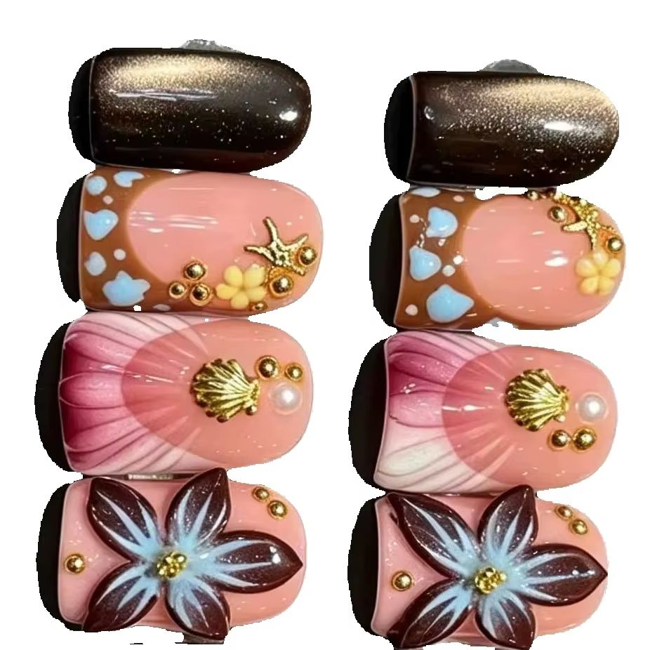 10 stks/set Naakt Roze Gradiën - Nail Art Cat Eye Pink recensie en prijs