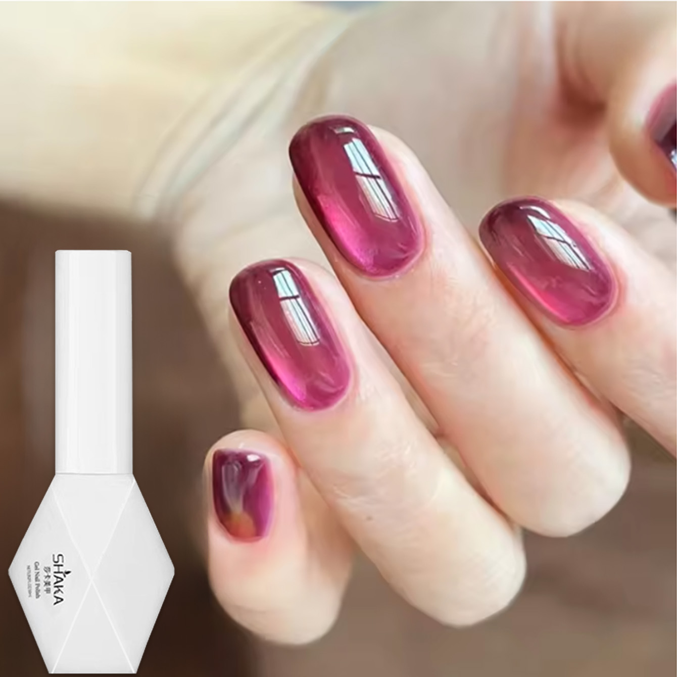 SHAKA 1 stuks Rozerood Roze Ca - Nail Art Cat Eye Pink recensie en prijs