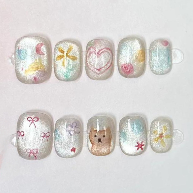 10 stuks schattige korte ronde - Nail Art Inspo recensie en prijs