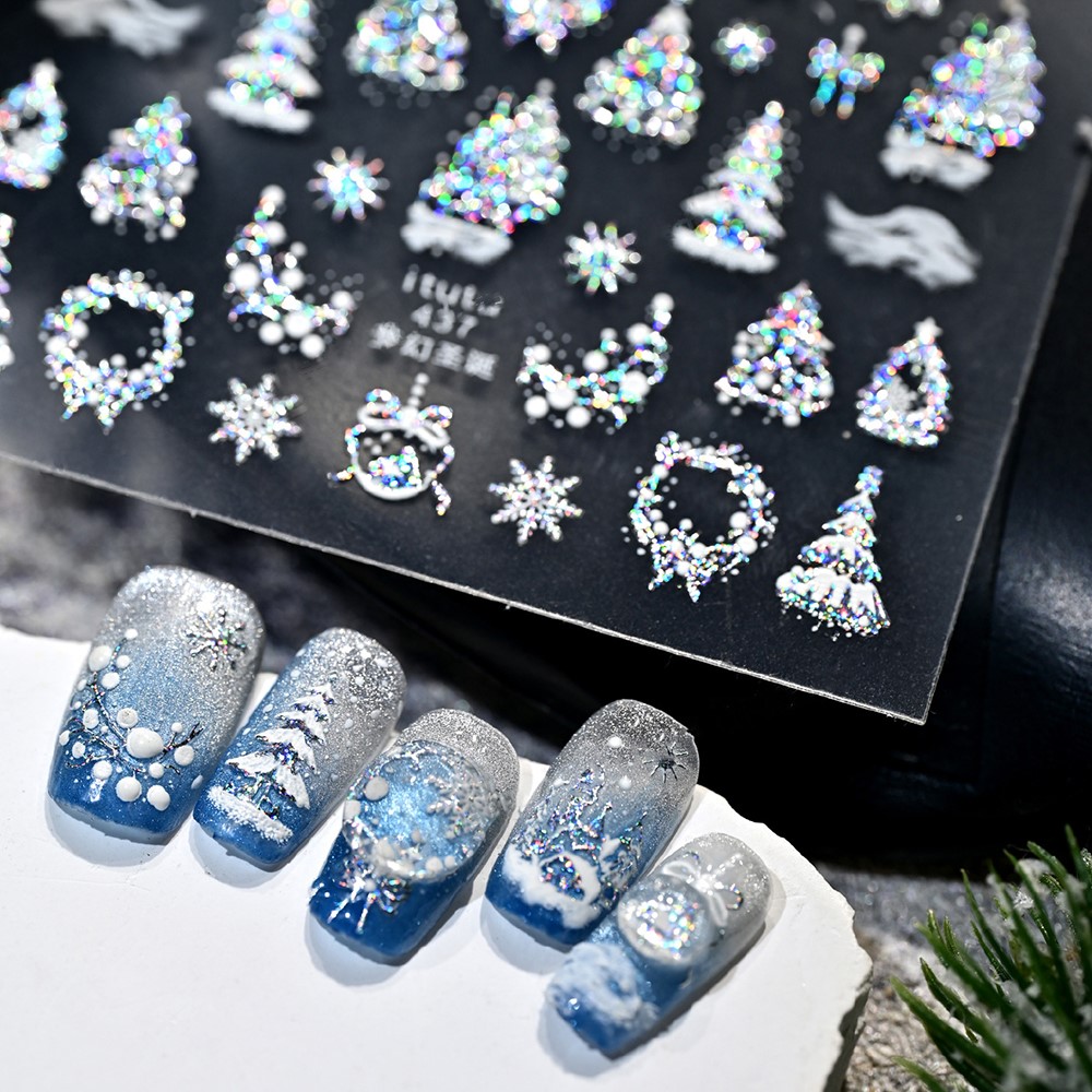 5D reliëf gouden kasteel/sling - Nail Art Xmas Tree recensie en prijs