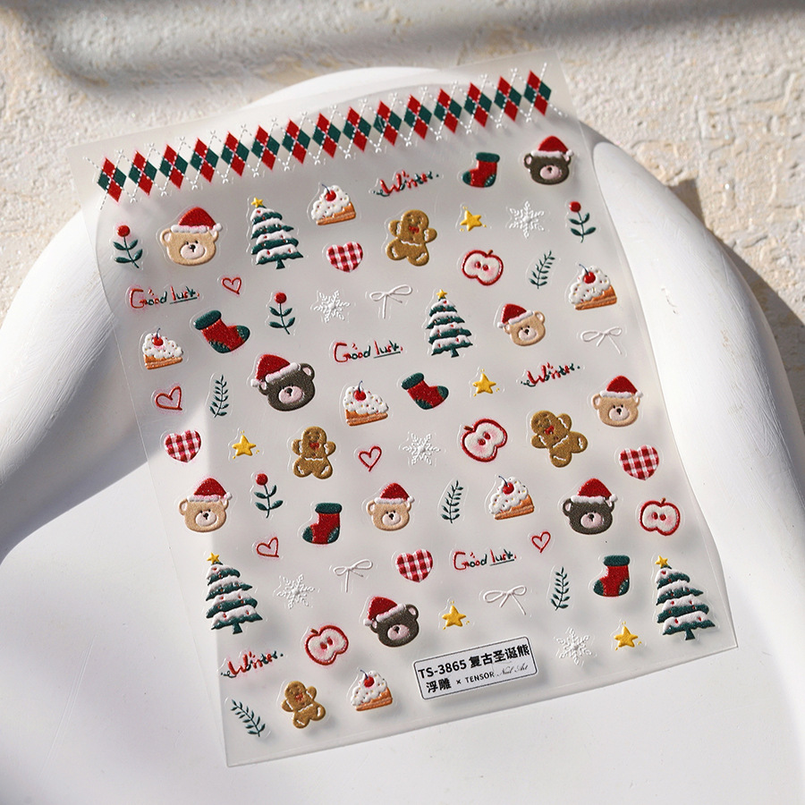 Leuke kerstbeer en peperkoek n - Nail Art Xmas Tree recensie en prijs