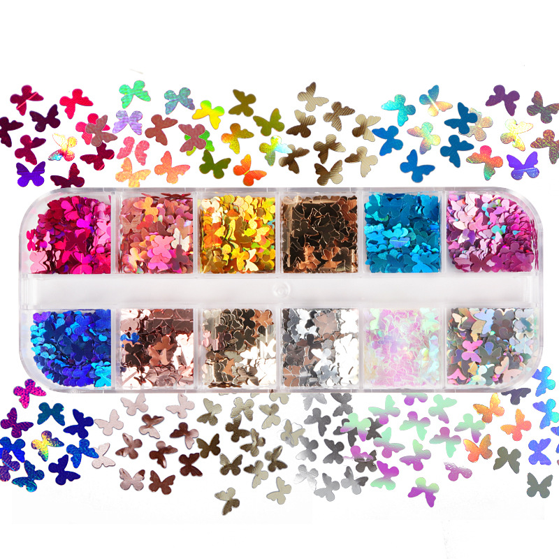 Mix Kleur Fluorescerende Vlind - Nail Art Inspo recensie en prijs