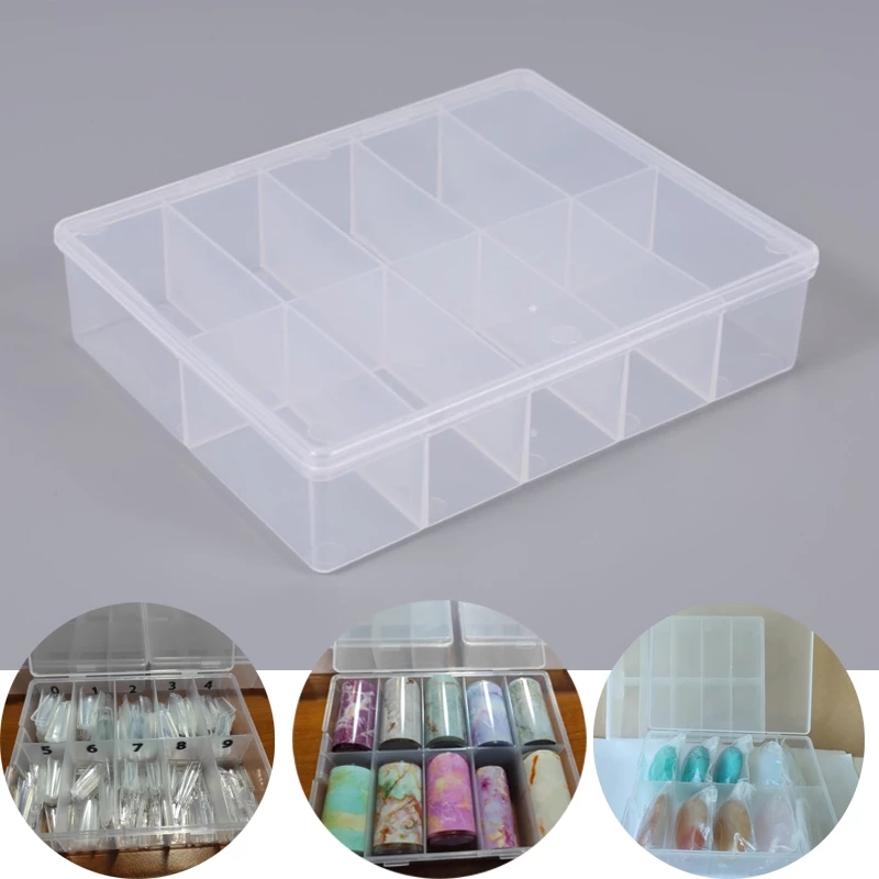 10 Grids Lege Clear Opbergdoos - Nail Art Inspo recensie en prijs