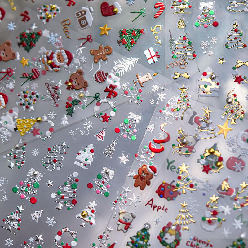 3D Kerst Nail Art-stickers met - Nail Art Xmas Tree recensie en prijs