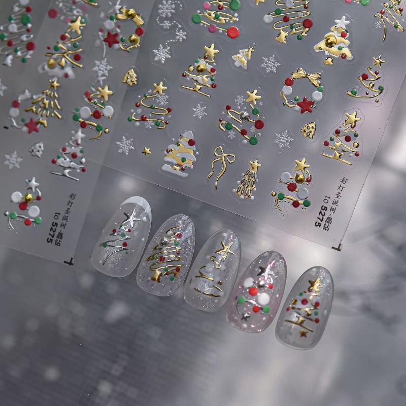 3D Kerst Nail Art-stickers met - Nail Art Xmas Tree recensie en prijs
