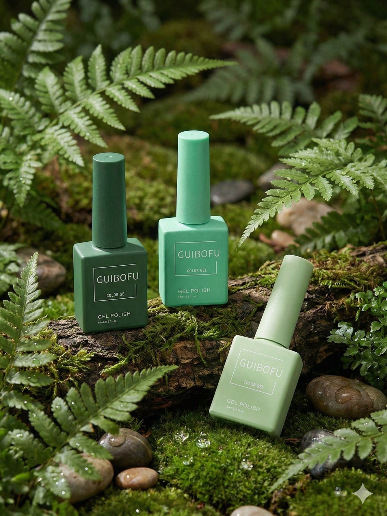 3 stks/set 15 ml bosgroene gel - Nail Art Emerald Green recensie en prijs